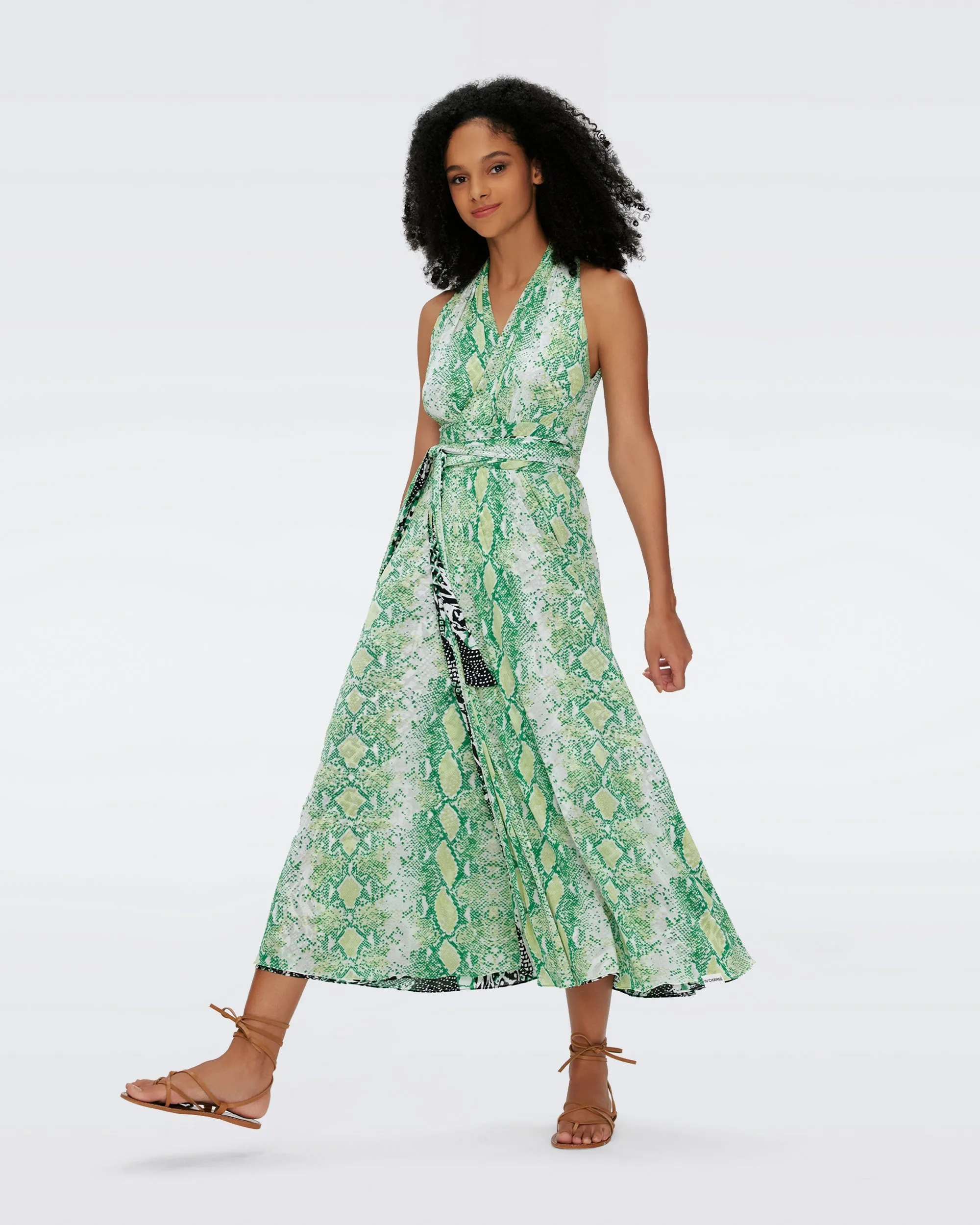 DVFPIA DRESS SIX SISTER CAMO/PYTHON 50TH