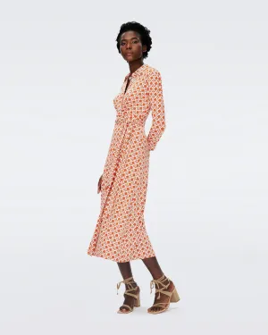 DVFSANA TWO DRESS VINTAGE CANE SM MARMALADE
