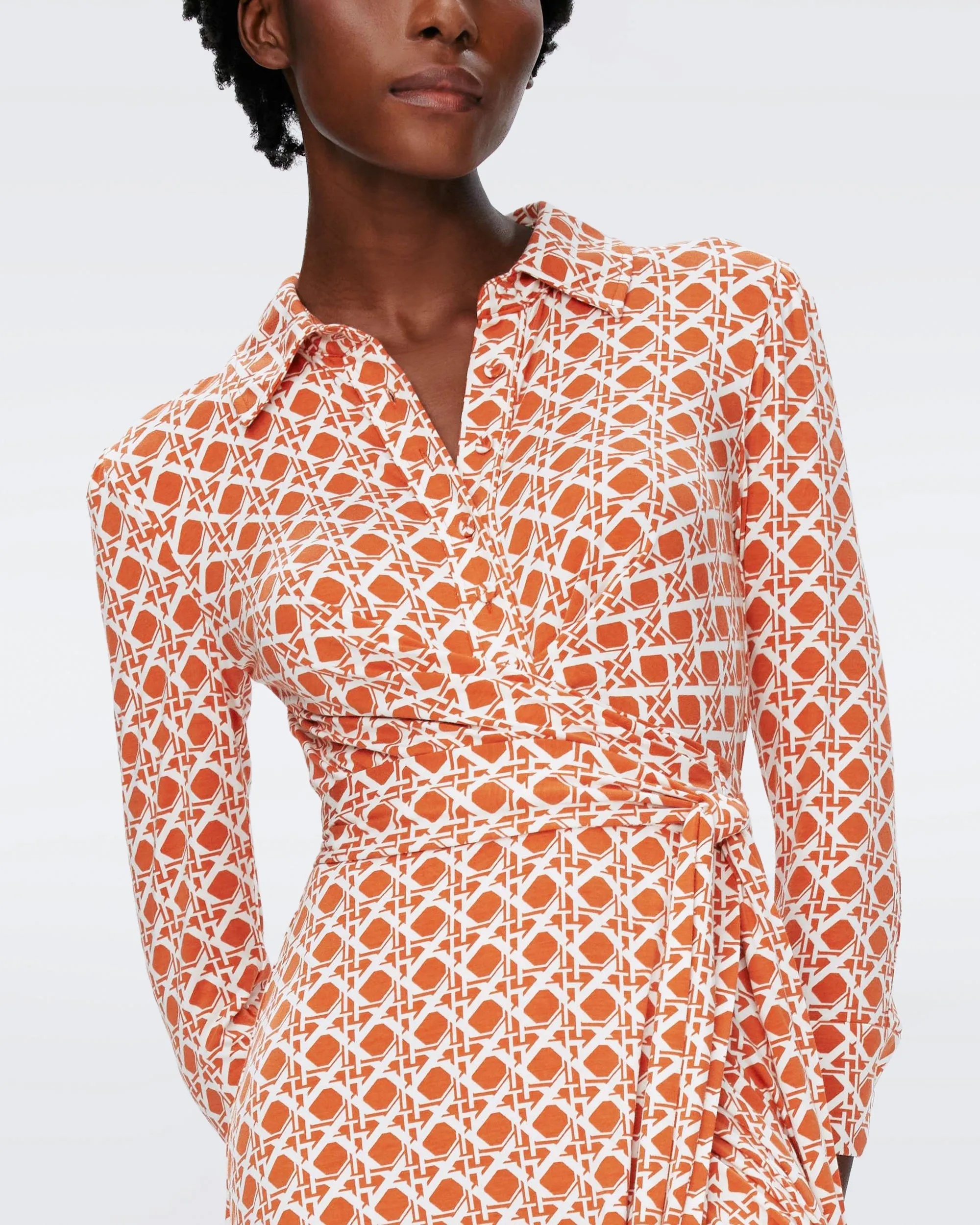 DVFSANA TWO DRESS VINTAGE CANE SM MARMALADE