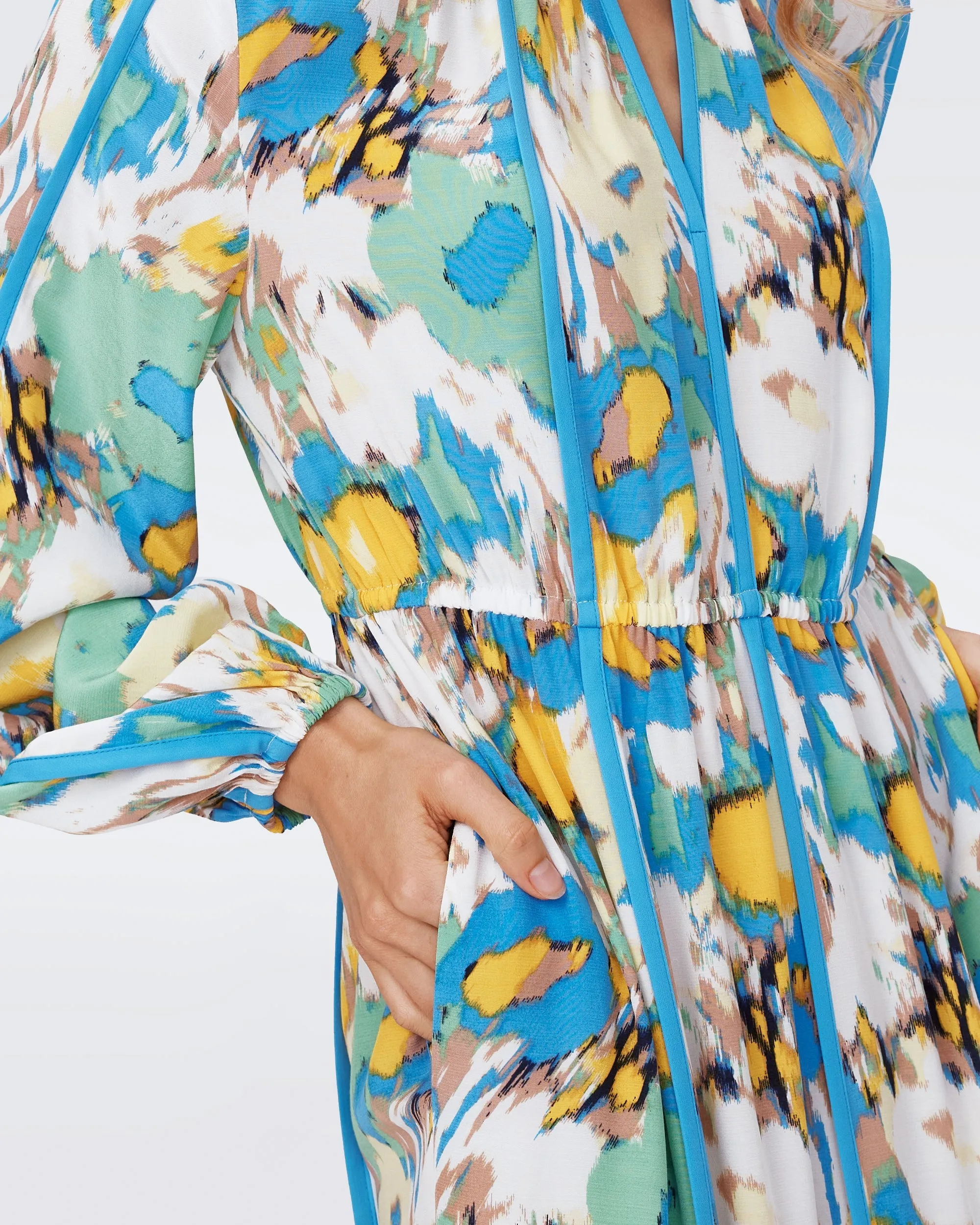DVFSCOTT DRESS DAY DREAM FLORAL BLUE MED