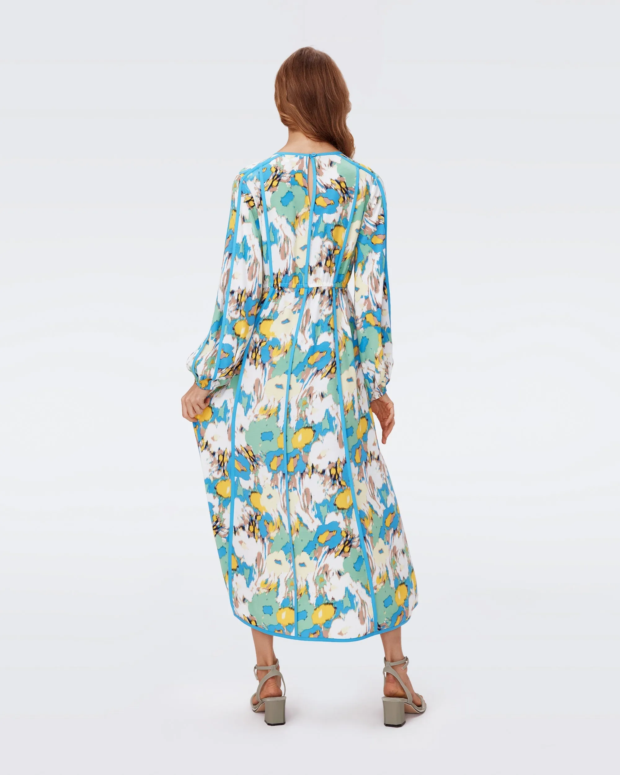 DVFSCOTT DRESS DAY DREAM FLORAL BLUE MED