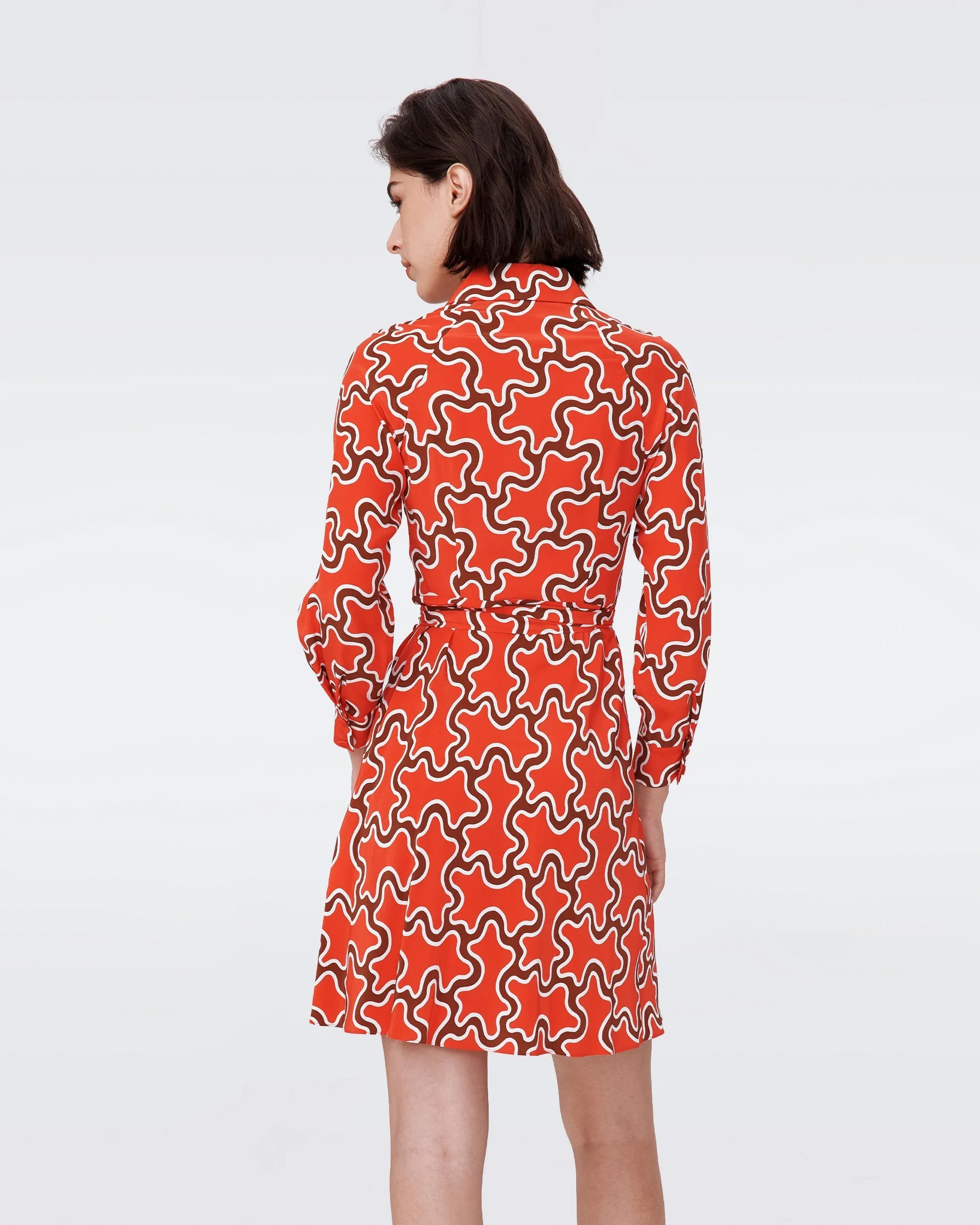 DVFSOPHIE DRESS CLOUD PATCH RED