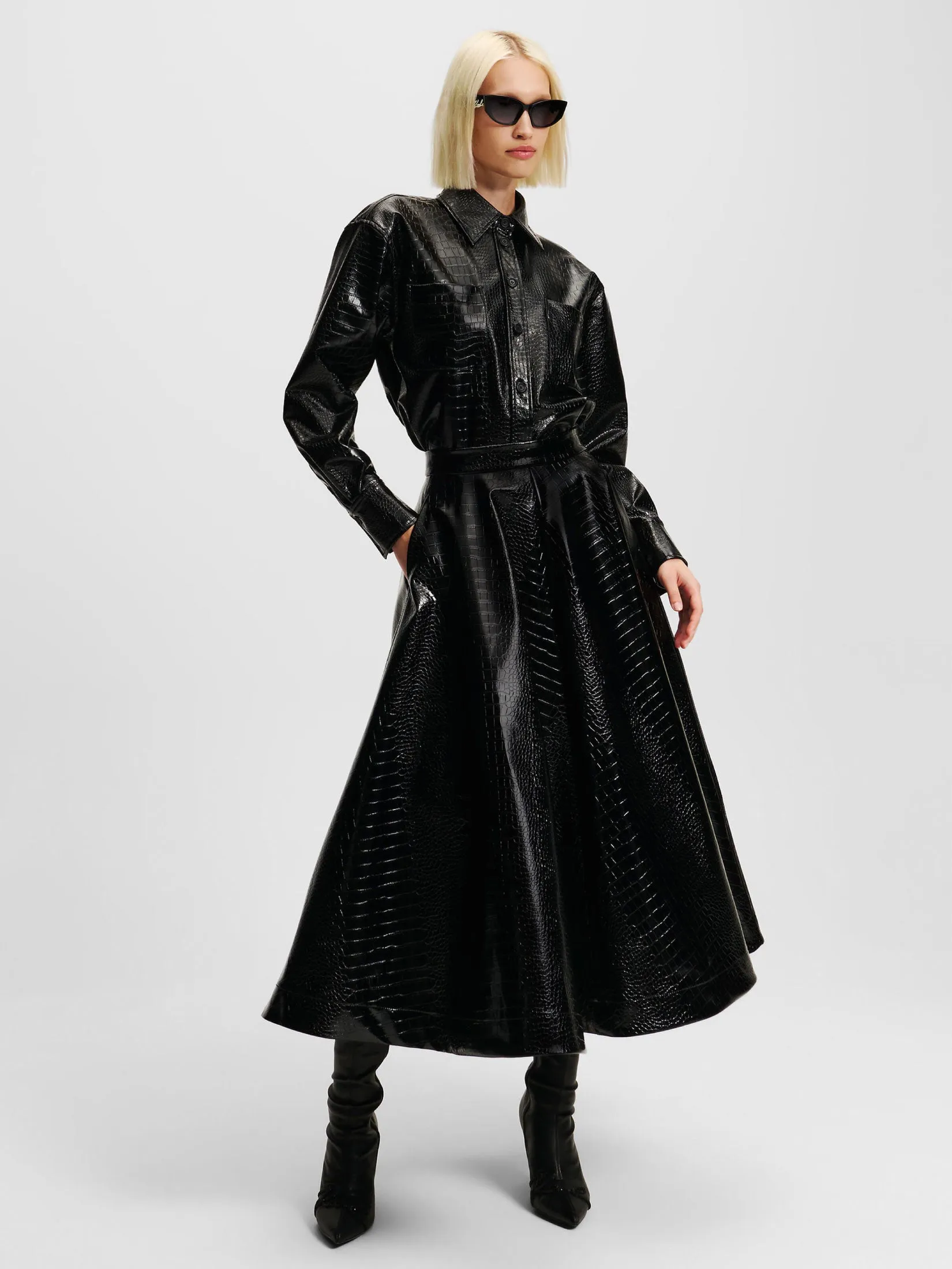FAUX LEATHER SHIRT