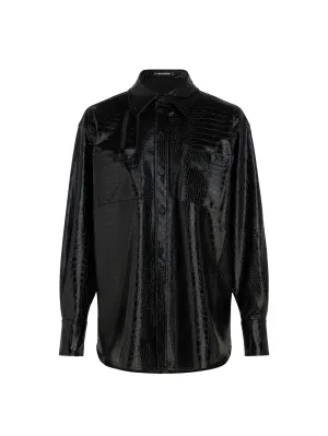 FAUX LEATHER SHIRT