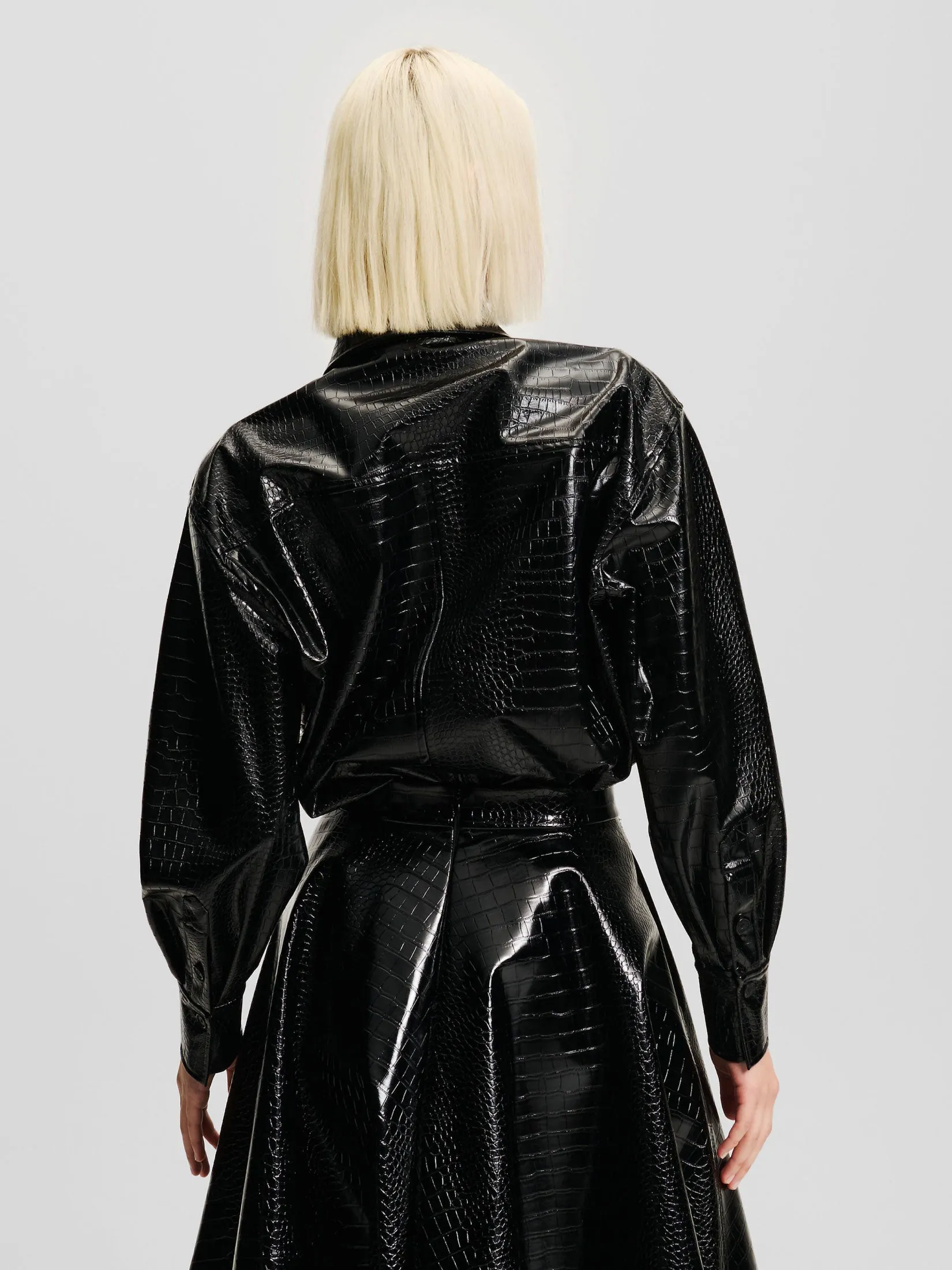 FAUX LEATHER SHIRT