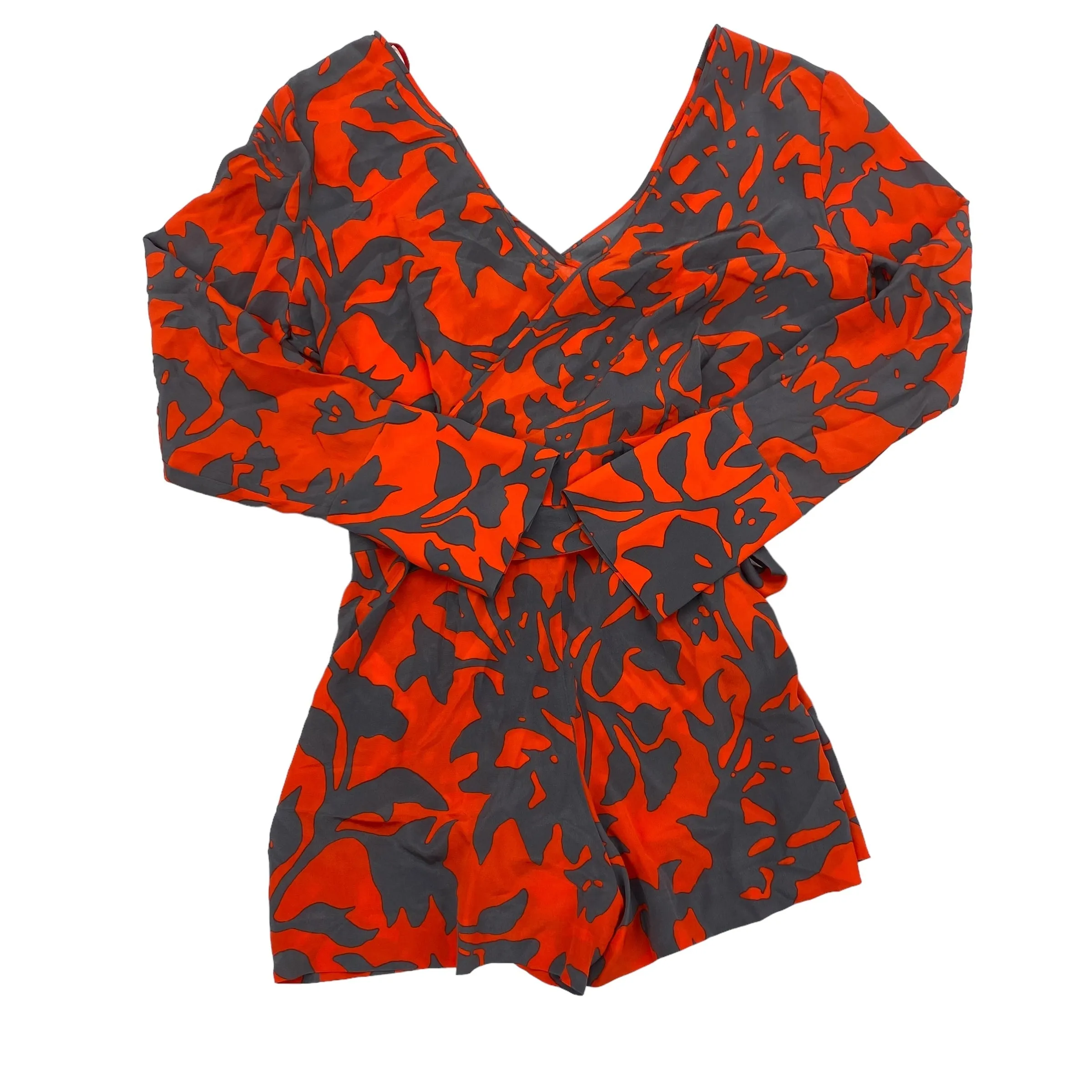 GREY & RED ROMPER DESIGNER by DIANE VON FURSTENBERG Size:8