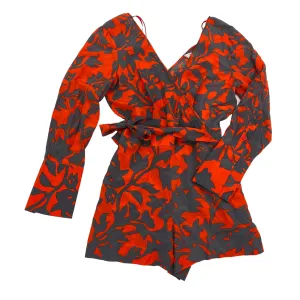 GREY & RED ROMPER DESIGNER by DIANE VON FURSTENBERG Size:8