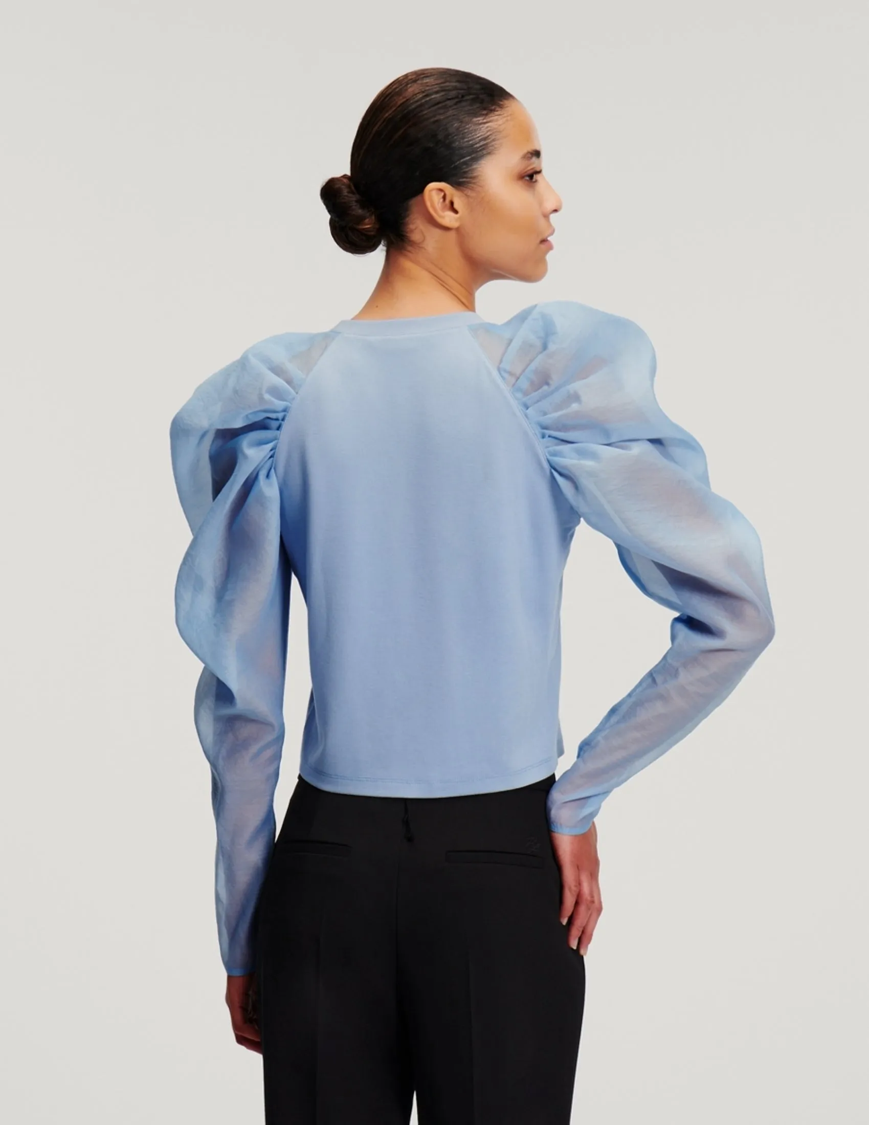 HUNKIMS EDIT ORGANZA PUFFY TOP