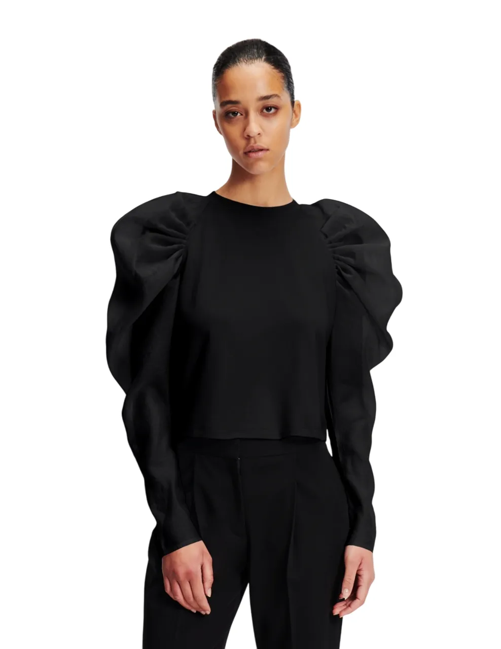 HUNKIMS EDIT ORGANZA PUFFY TOP