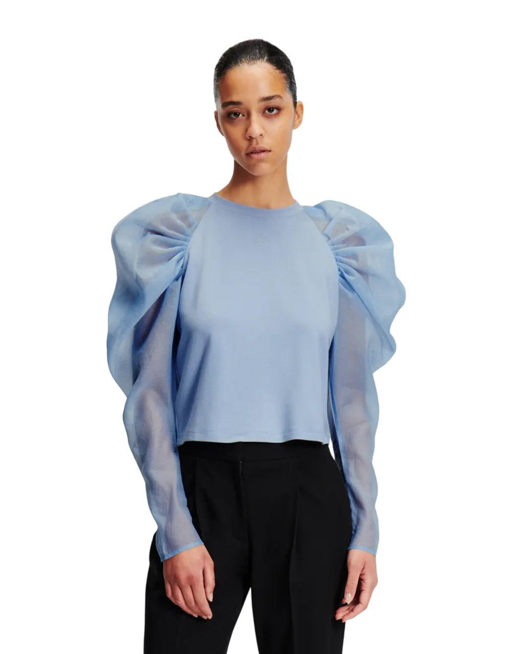 HUNKIMS EDIT ORGANZA PUFFY TOP