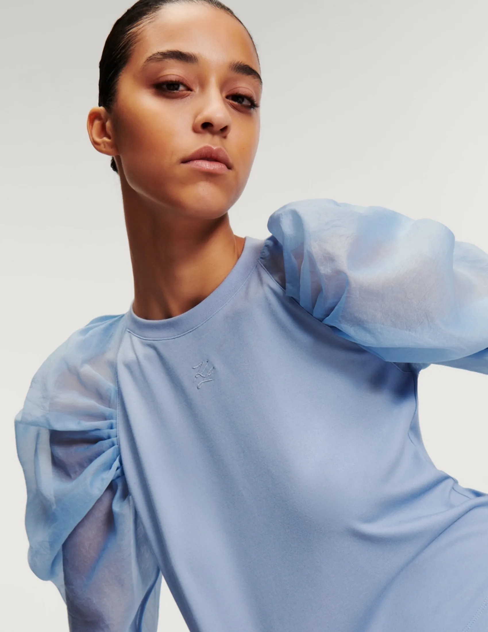 HUNKIMS EDIT ORGANZA PUFFY TOP