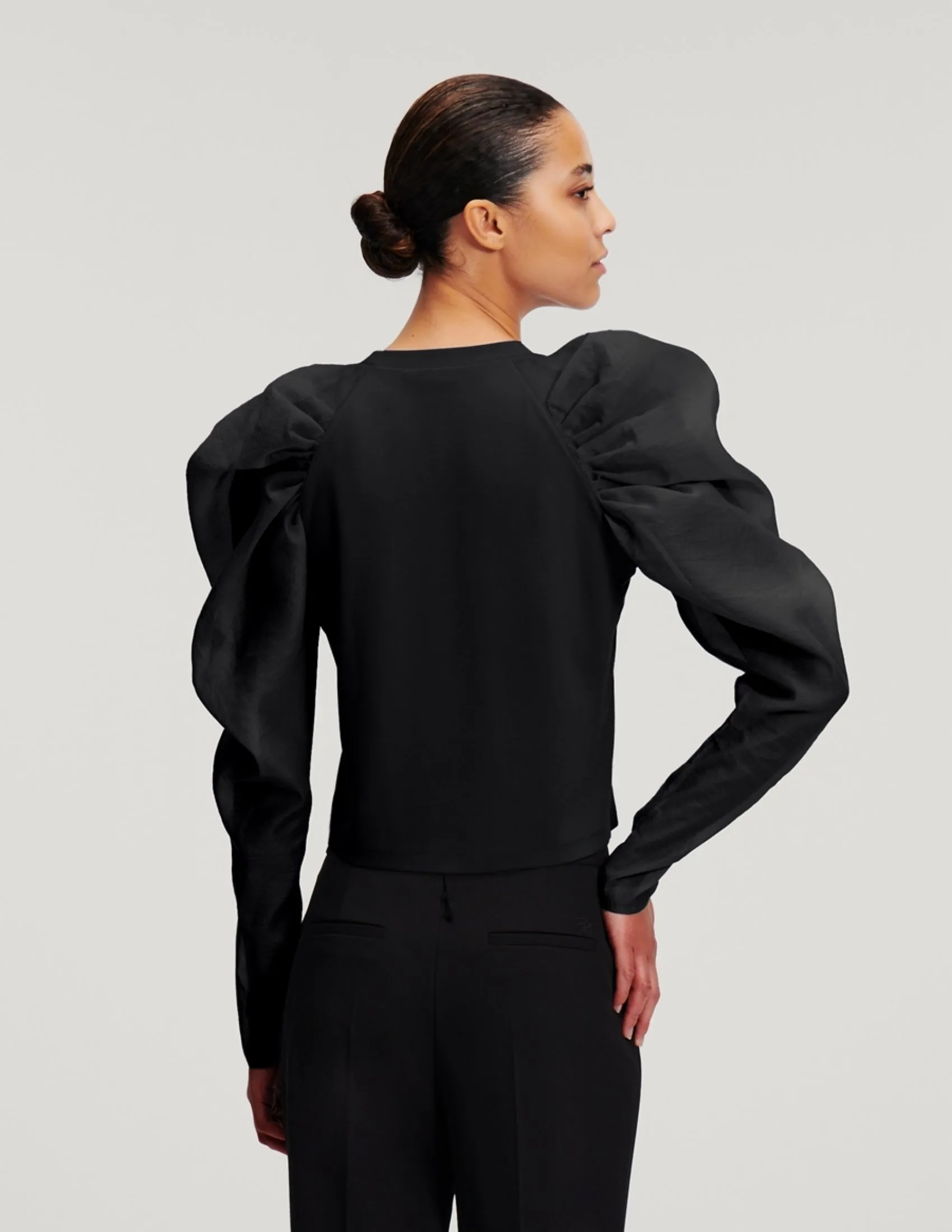 HUNKIMS EDIT ORGANZA PUFFY TOP