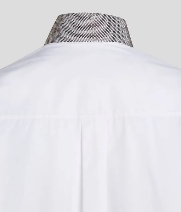KARL ESSENTIALS RHINESTONE COLLAR SHIRT