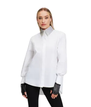 KARL ESSENTIALS RHINESTONE COLLAR SHIRT