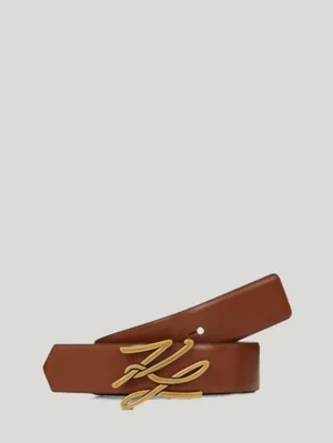 K/AUTOGRAPH REVERSIBLE H3 BELT DARK TAN