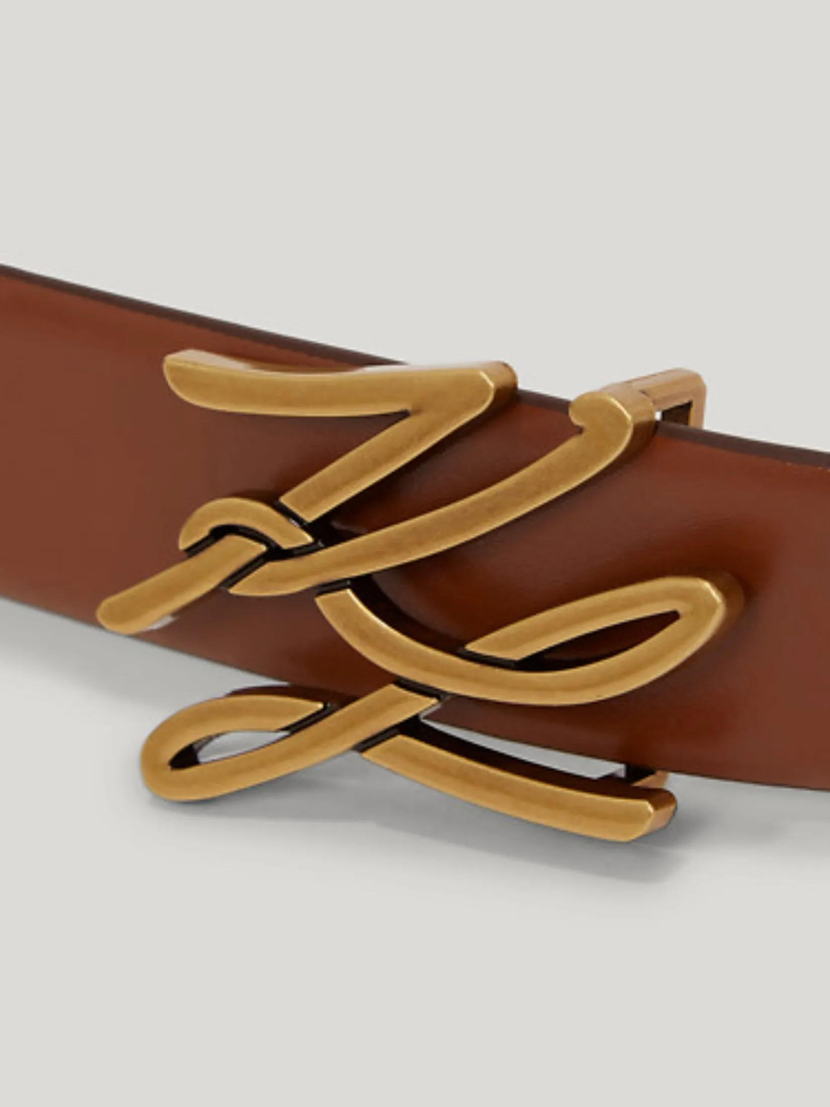 K/AUTOGRAPH REVERSIBLE H3 BELT DARK TAN