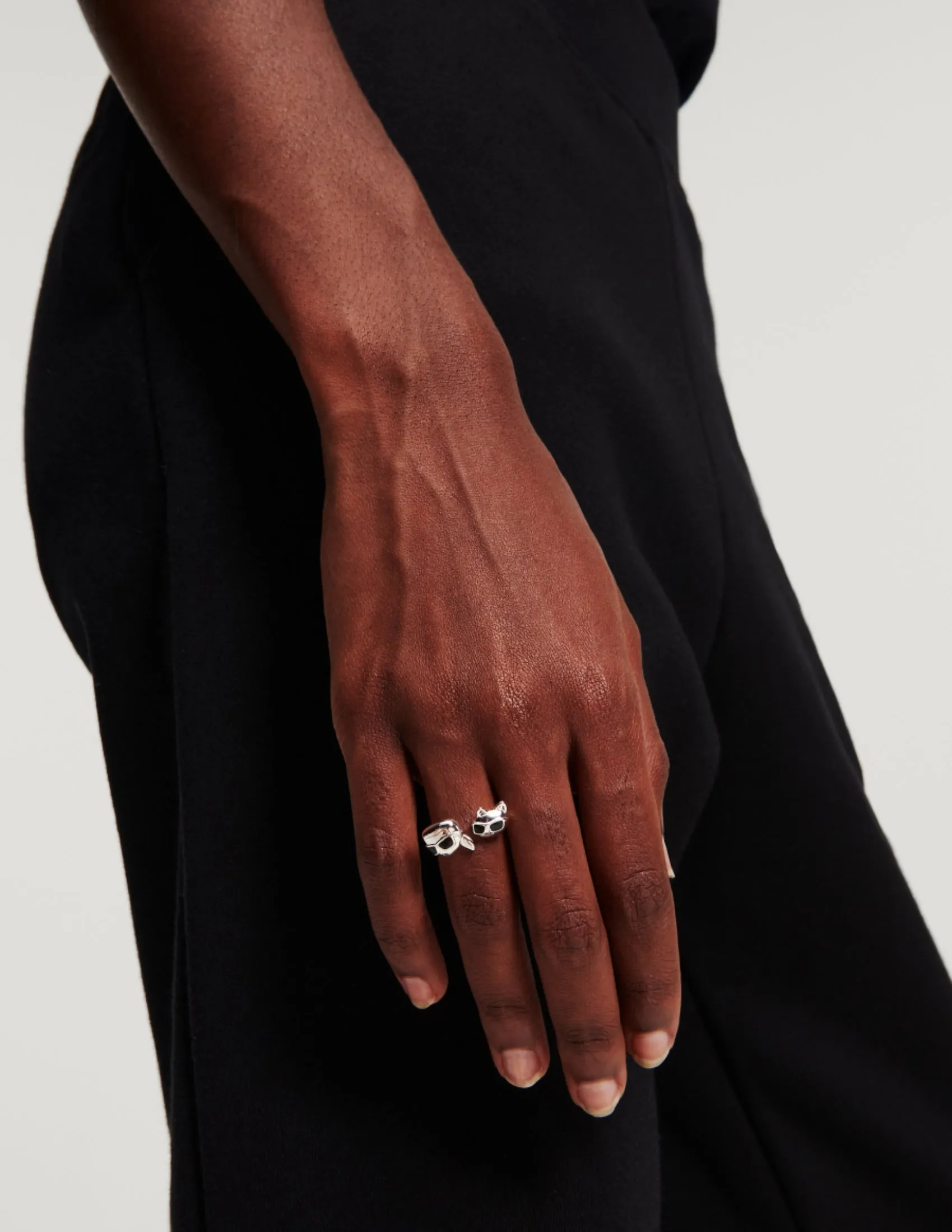 K/IKONIK 2.0 CUFF RING SILVER