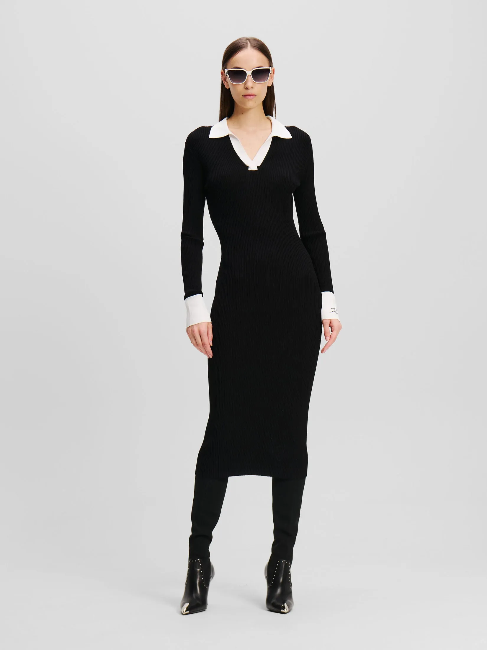 LSLV POLO KNIT DRESS