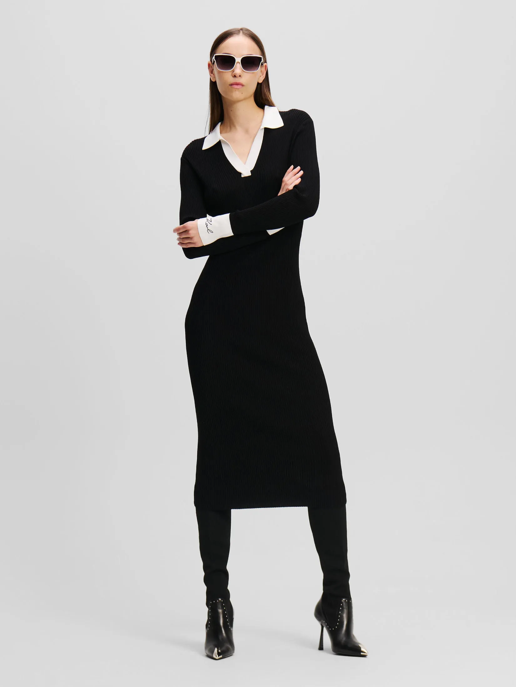 LSLV POLO KNIT DRESS