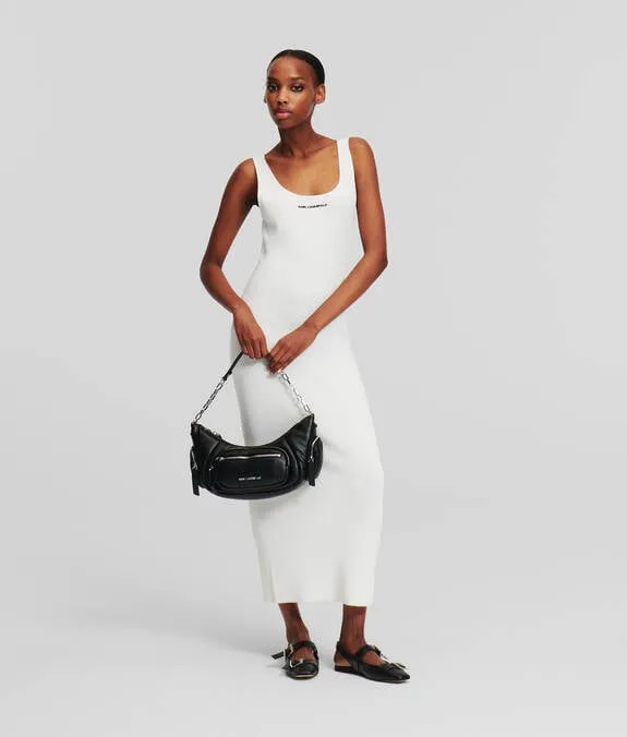 RIB-KNIT SLEEVELESS DRESS