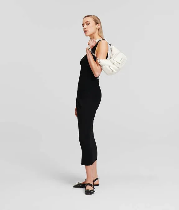 RIB-KNIT SLEEVELESS DRESS