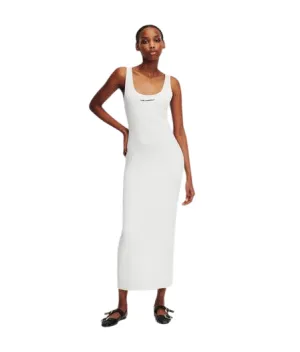 RIB-KNIT SLEEVELESS DRESS