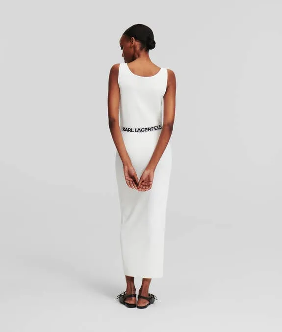 RIB-KNIT SLEEVELESS DRESS