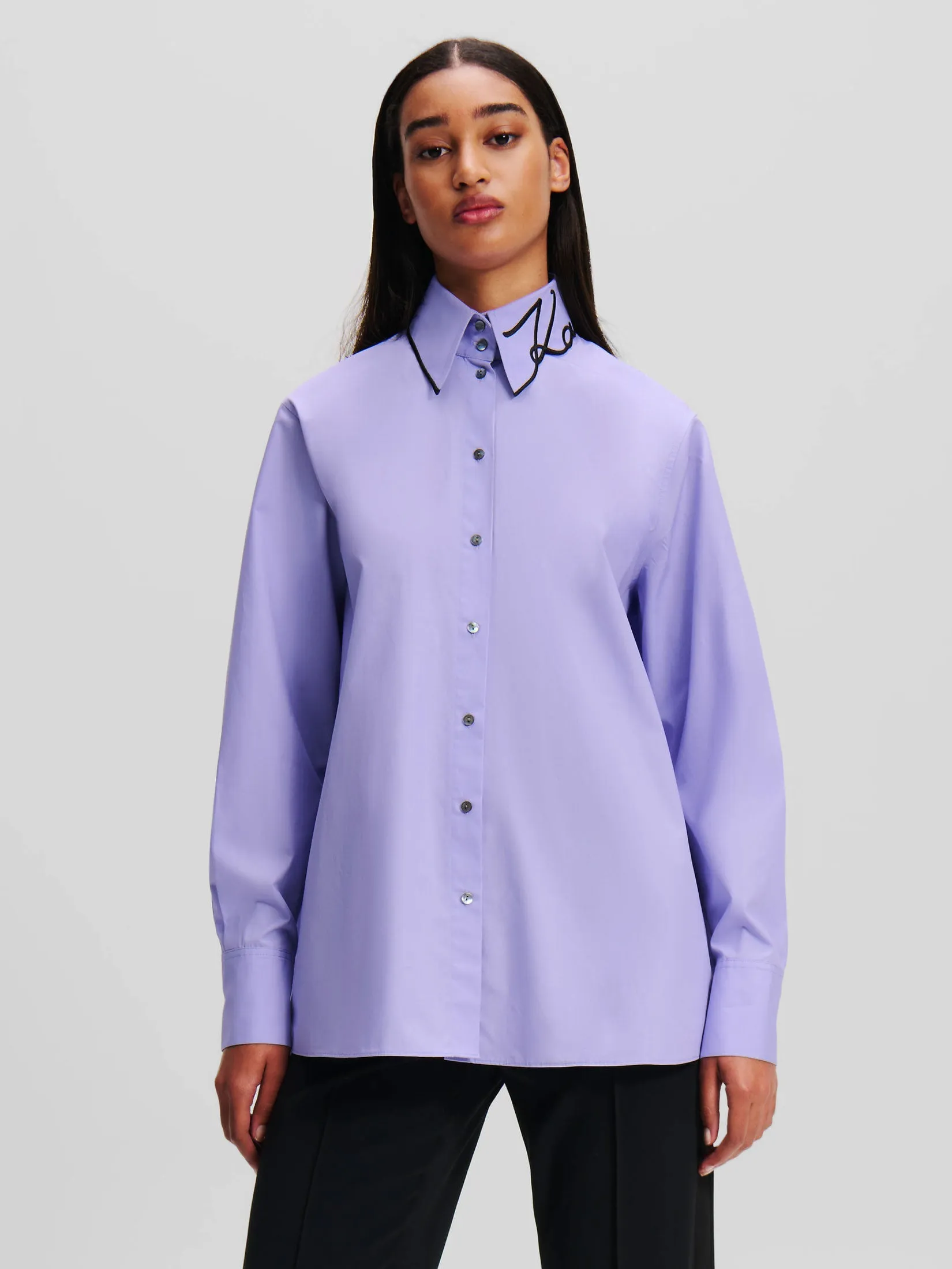 SIGNATURE COLLAR POPLIN SHIRT