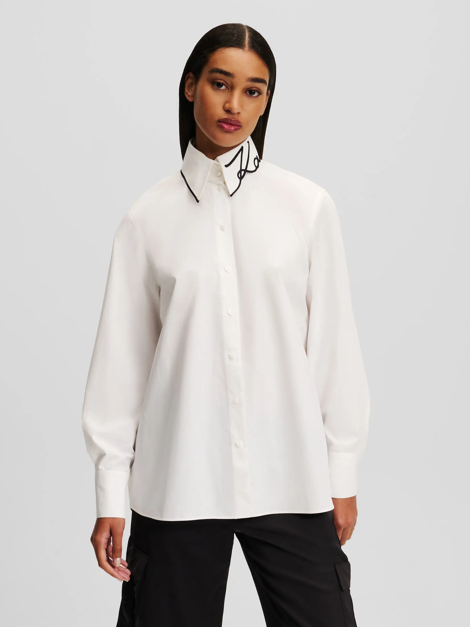 SIGNATURE COLLAR POPLIN SHIRT
