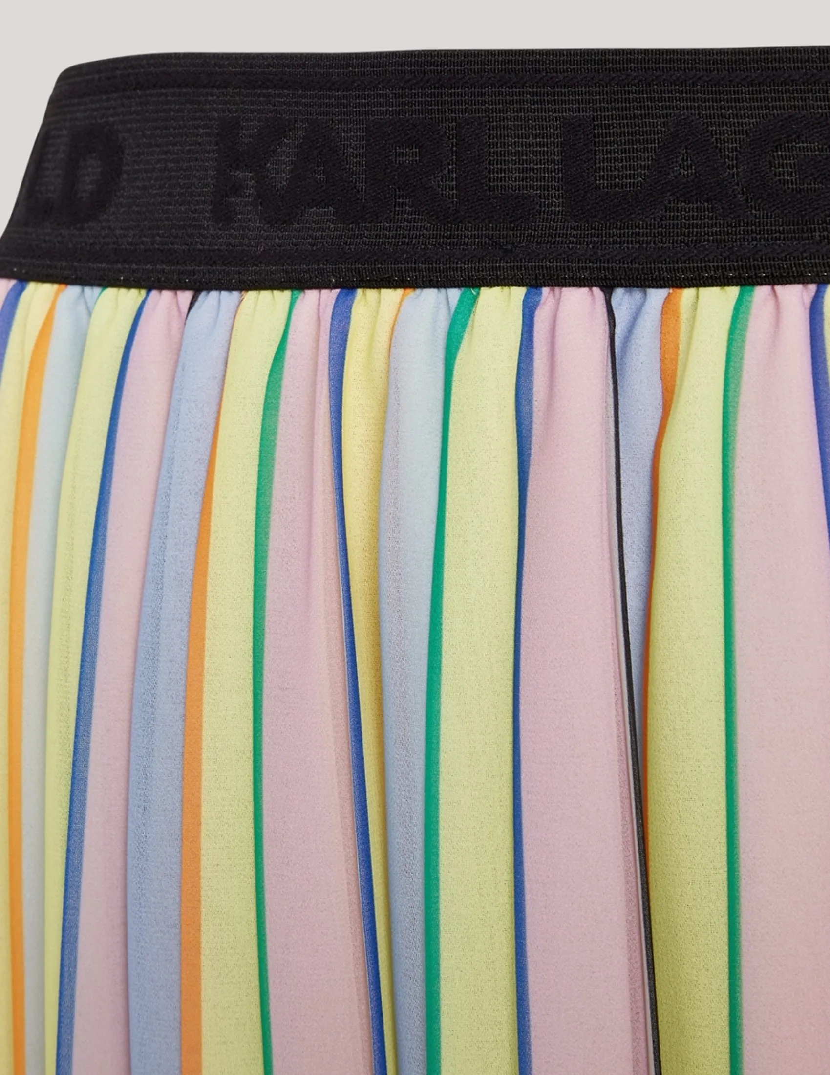 STRIPE PLEATED SKIRT