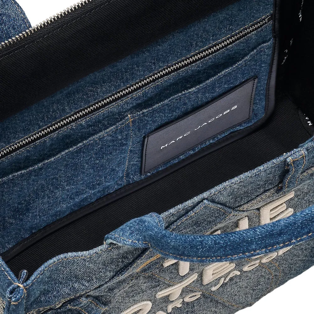 THE DECONSTRUCTED DENIM MEDIUM TOTE BAG