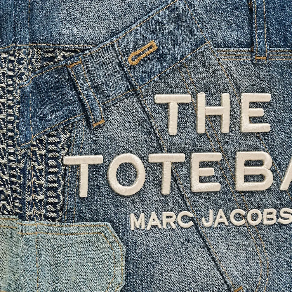THE DECONSTRUCTED DENIM MEDIUM TOTE BAG