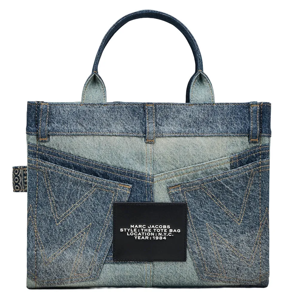 THE DECONSTRUCTED DENIM MEDIUM TOTE BAG