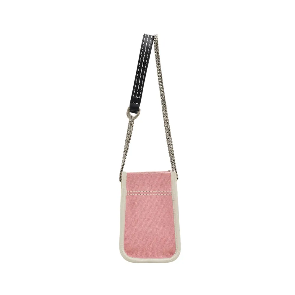THE DENIM CHAIN CROSSBODY TOTE BAG