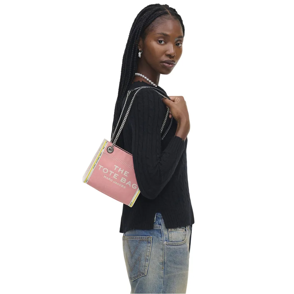 THE DENIM CHAIN CROSSBODY TOTE BAG