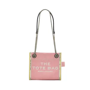 THE DENIM CHAIN CROSSBODY TOTE BAG