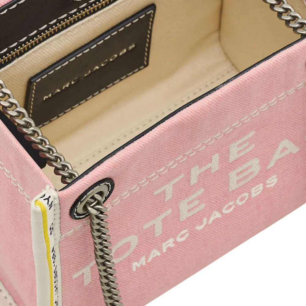THE DENIM CHAIN CROSSBODY TOTE BAG