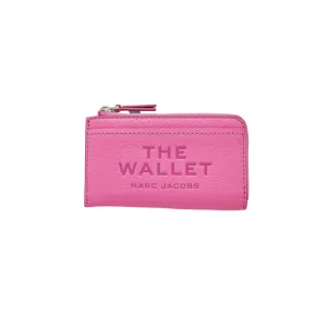 THE LEATHER TOP ZIP MULTI WALLET BOW PINK