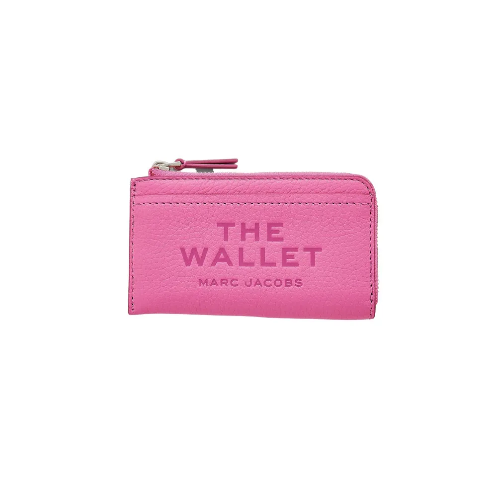 THE LEATHER TOP ZIP MULTI WALLET BOW PINK