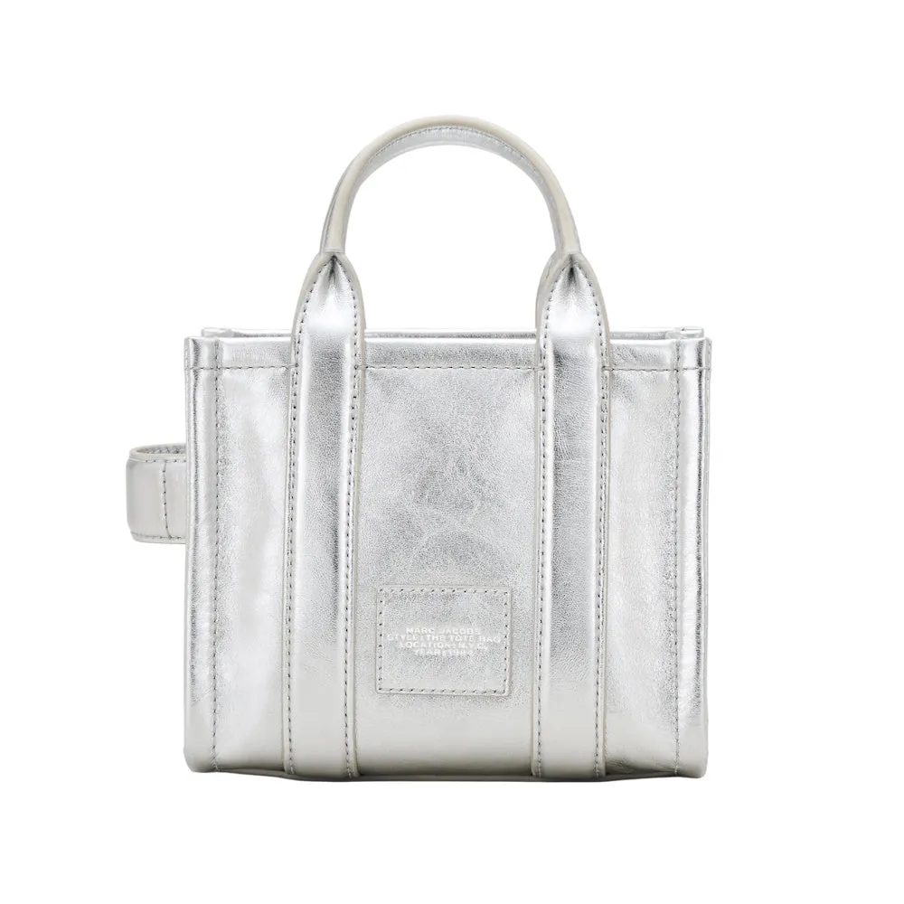 THE METALLIC LEATHER CROSSBODY TOTE BAG