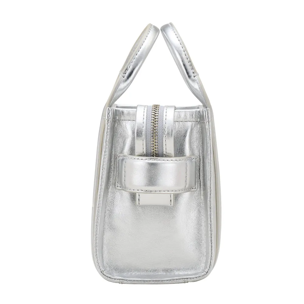 THE METALLIC LEATHER CROSSBODY TOTE BAG