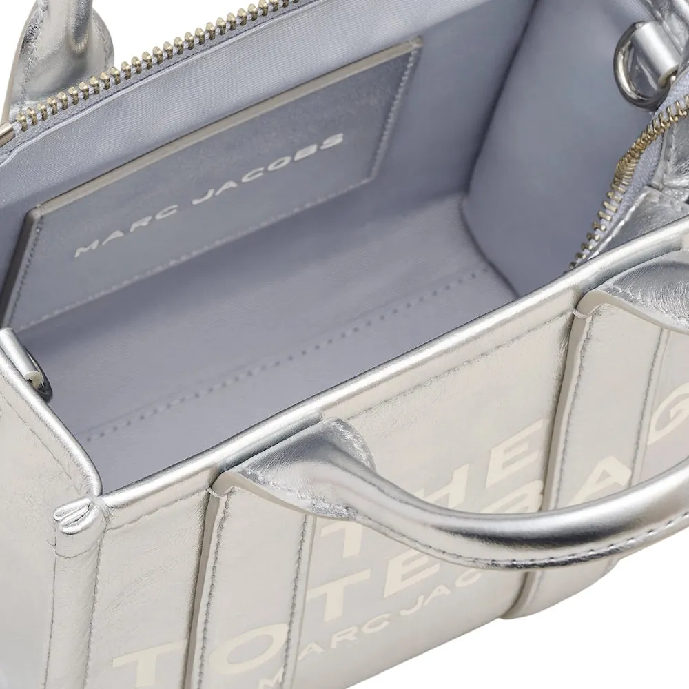 THE METALLIC LEATHER CROSSBODY TOTE BAG