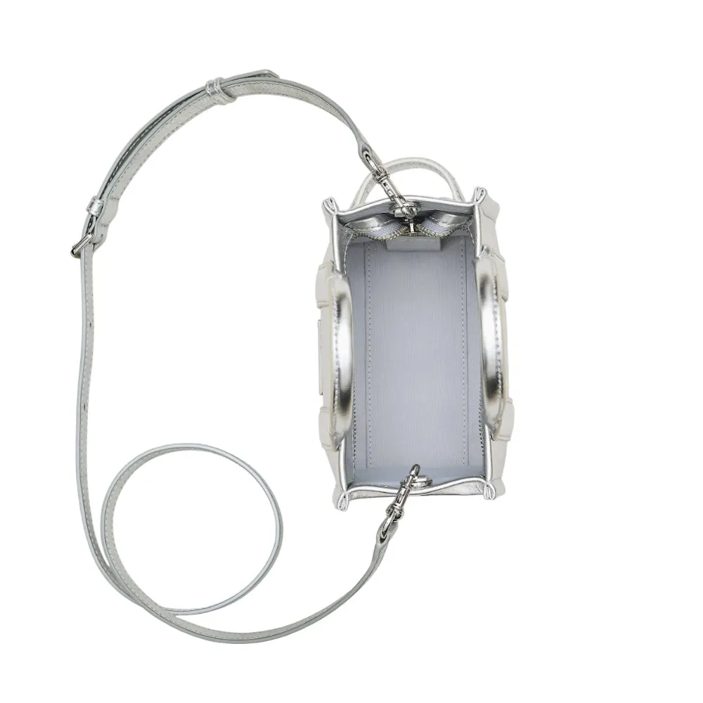 THE METALLIC LEATHER CROSSBODY TOTE BAG