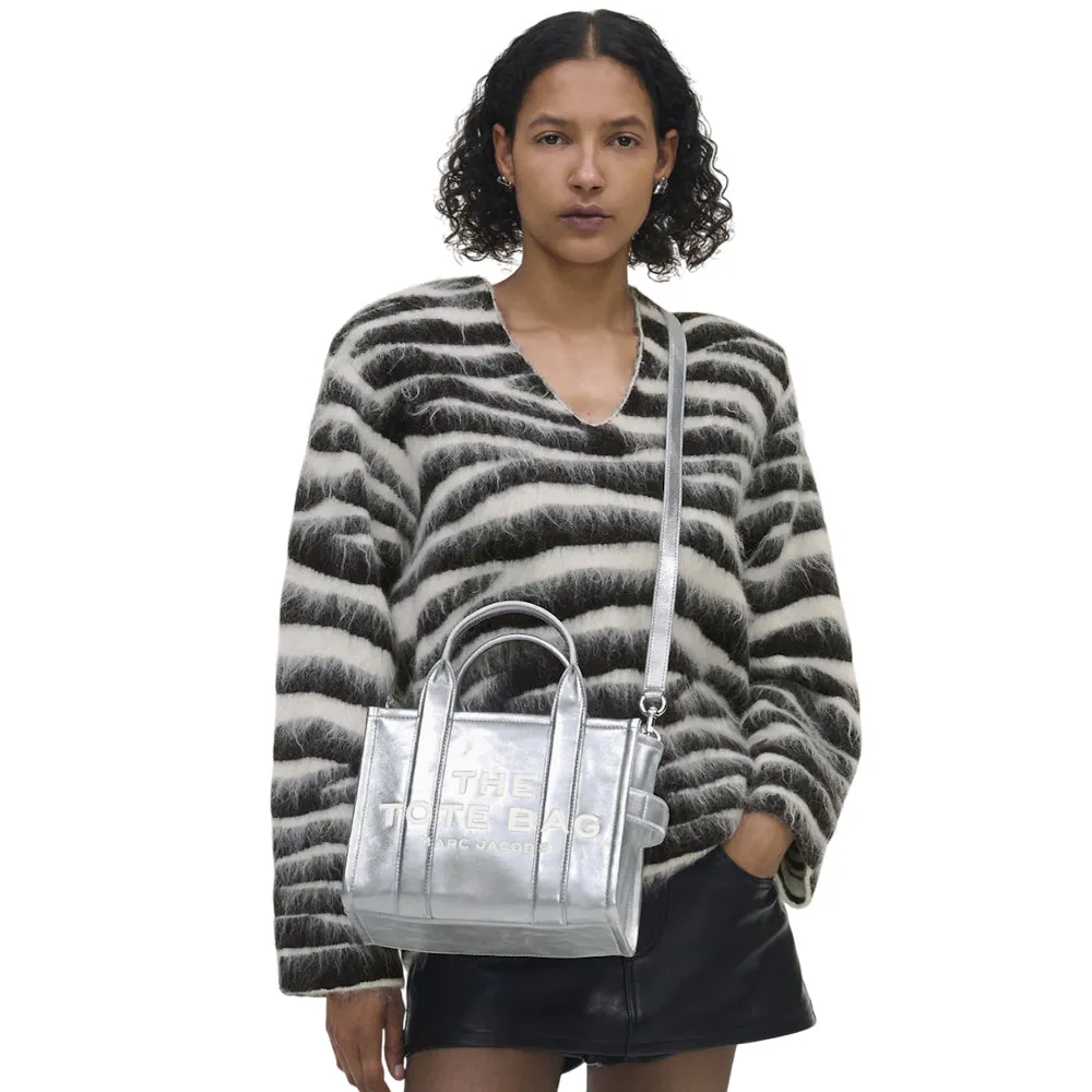 THE METALLIC LEATHER SMALL TOTE BAG