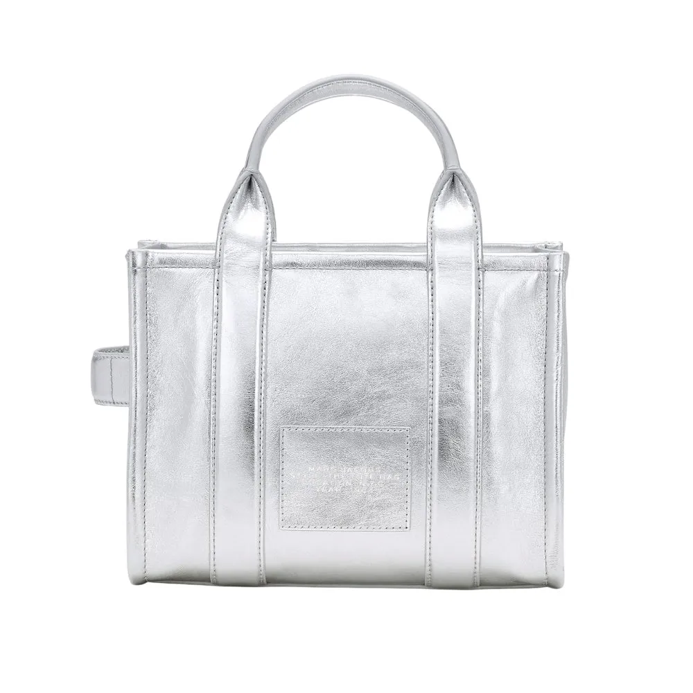 THE METALLIC LEATHER SMALL TOTE BAG