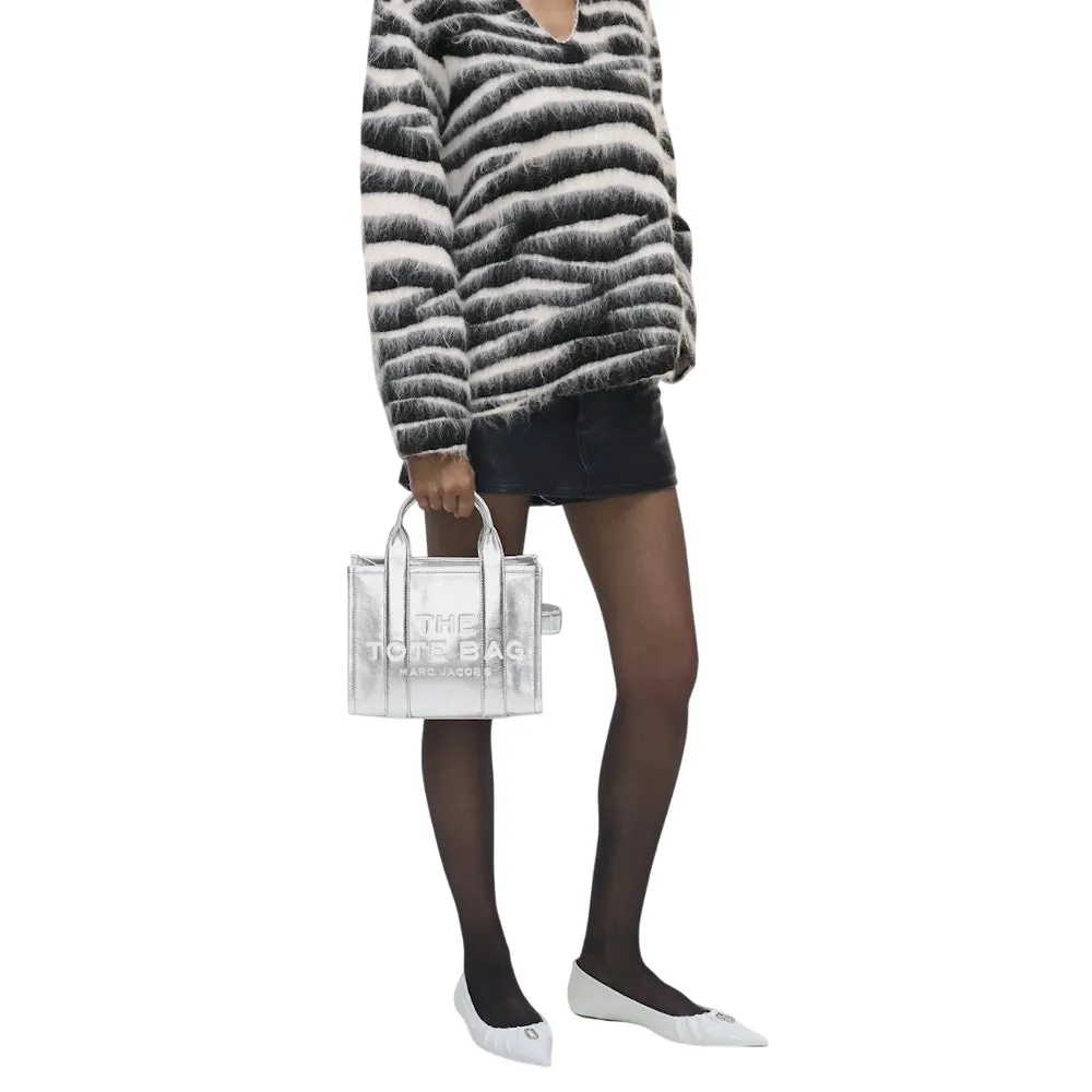 THE METALLIC LEATHER SMALL TOTE BAG