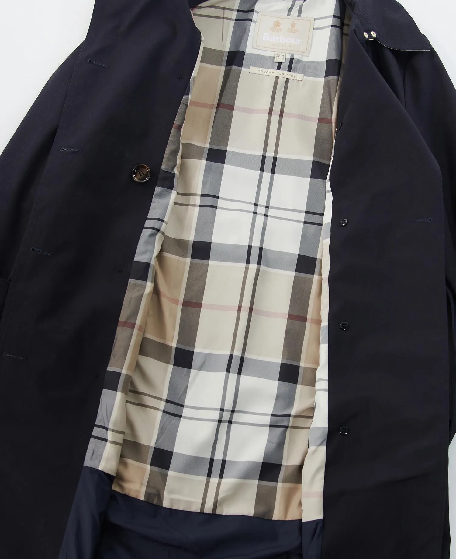 Women's Barbour Greta Showerproof Jacket - Midnight/Rosewood Tartan
