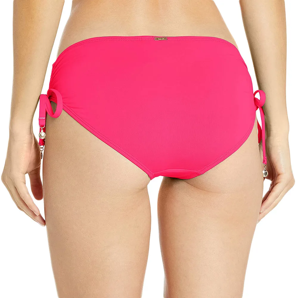 Women's Plain Solid Bikini Bottom,Fuchsia